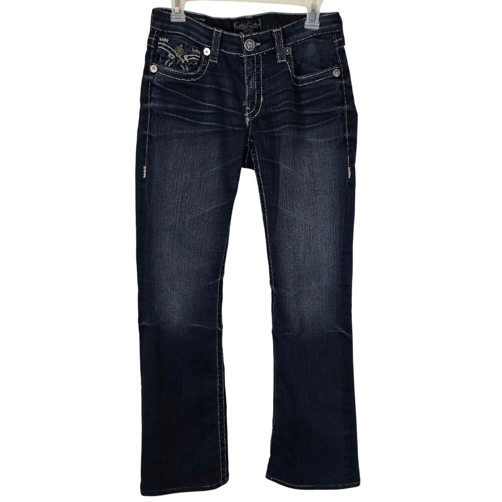 Big Star Miki Jeans Women's 26R Low Rise Boot Cut Cowgirl Western Rodeo FLAW
